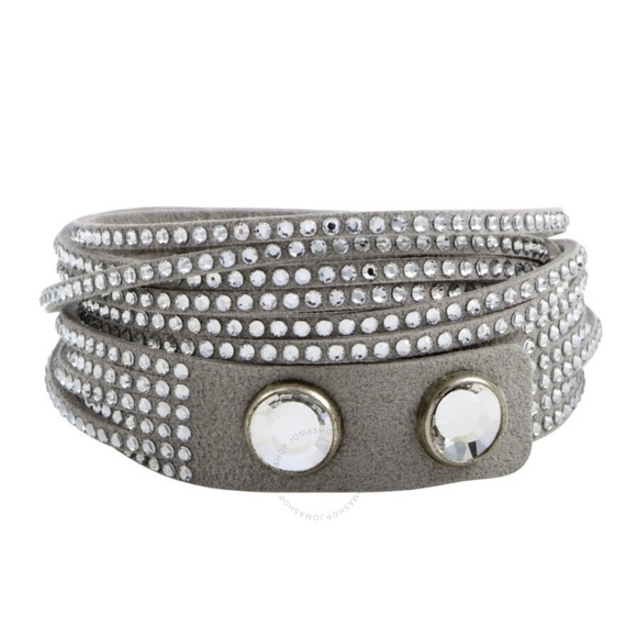 Swarovski Gray Suede Wrap Bracelet - Picture 2 of 4